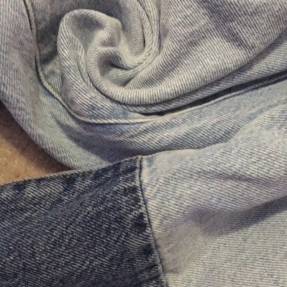 buttonfly 27 high rise straight pacsun patch leg light wash jeans - Picture 3 of 4